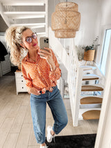 NIA|HEMDBLUSE|orangekl.Blüten