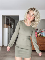 ADELE|STRICKKLEID|OLIVE