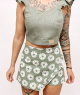 SKORTY | LEINEN|Grün