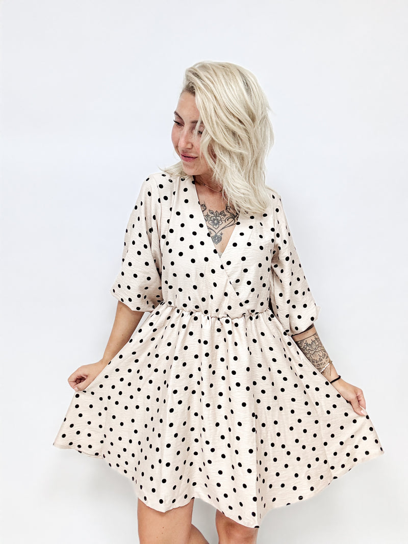 KYLAPLUS| KLEID| DOTSBEIGE