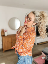 NIA|HEMDBLUSE|orangekl.Blüten