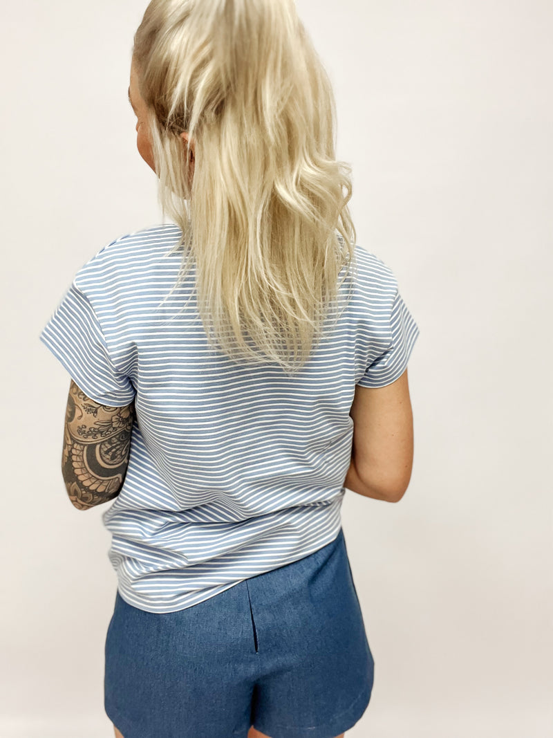 HERMINE| SHIRT|STRIPES|BLAU