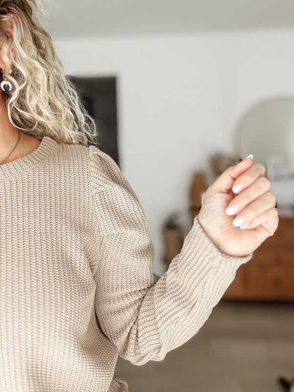 PERLA|STRICKPULLI|beige