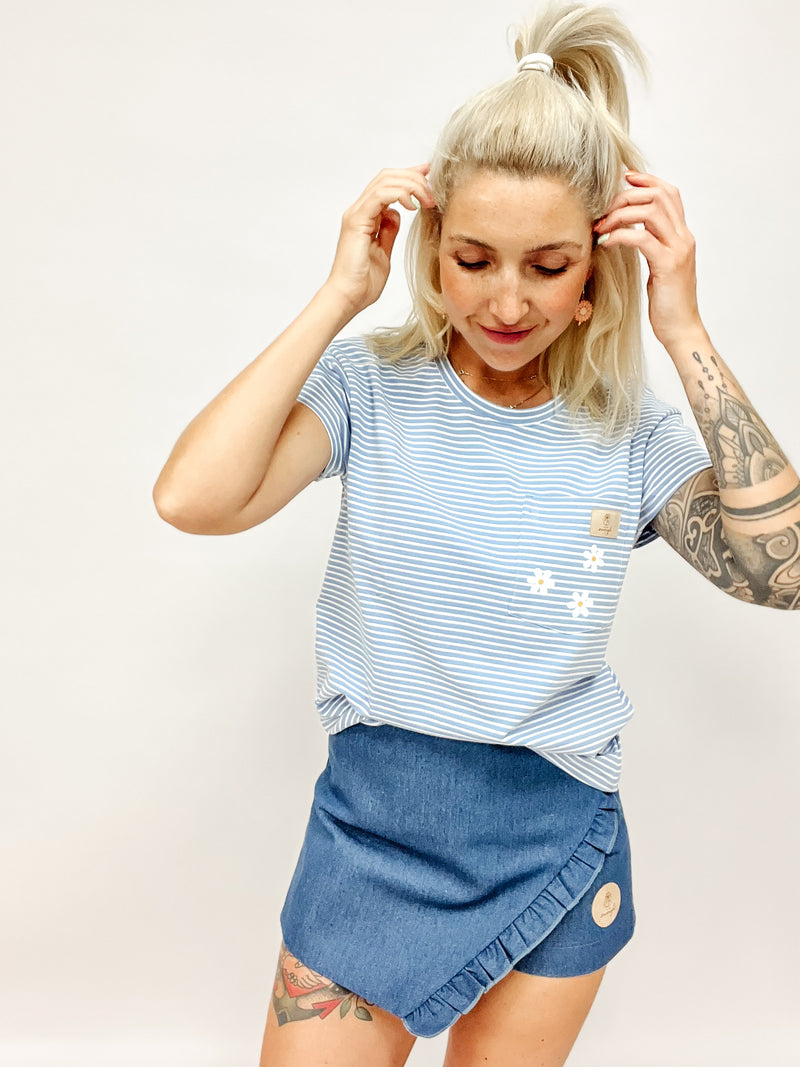 HERMINE| SHIRT|STRIPES|BLAU