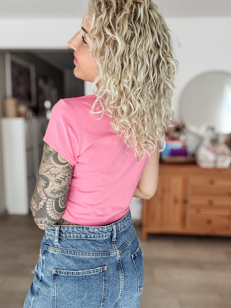 SUE|SHIRT|Schleife|pink