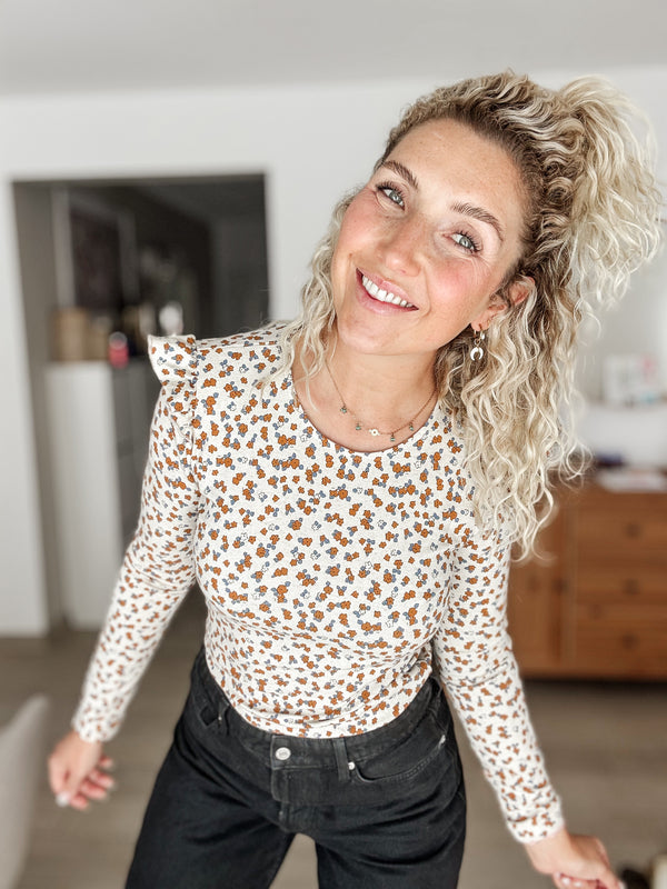 PHOEBE| SLEEVE | floralbeige