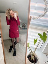 LENI | MIDI| Hoodiekleid | Bordeaux