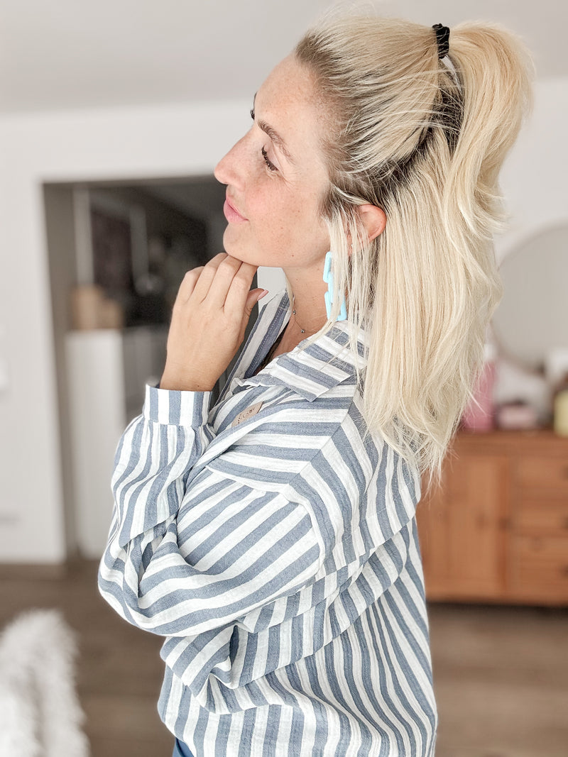 NIA|HEMDBLUSE| GAUZE| blue