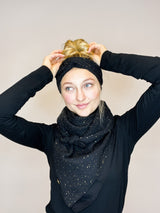 IDA | HALSTUCH | MUSSELIN| Gold-Sprenkel